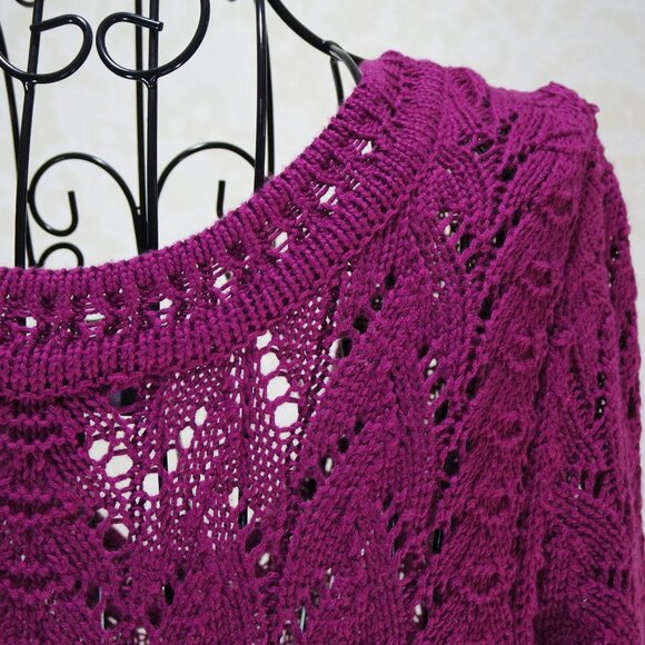 ROMAN'S Pink Long Sleeve Accent Bottom Sweater Tunic 14/16 M - Picture 6 of 10